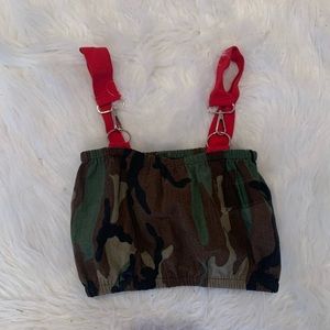 LF First of a Kind Camo Crop top